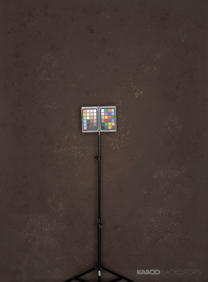 Dunkelbrauner Studio Backdrop Fotohintergrund auf Leinwand Braun mit hellbraunen Flecken